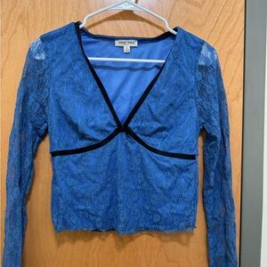 Women's Blue Lace Top